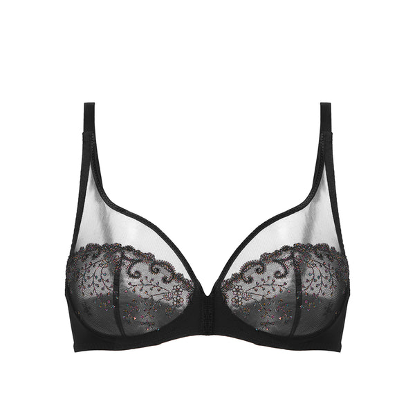 Delice Gem Black Full Cup Plunge Bra | Simone Perele | SHEEN