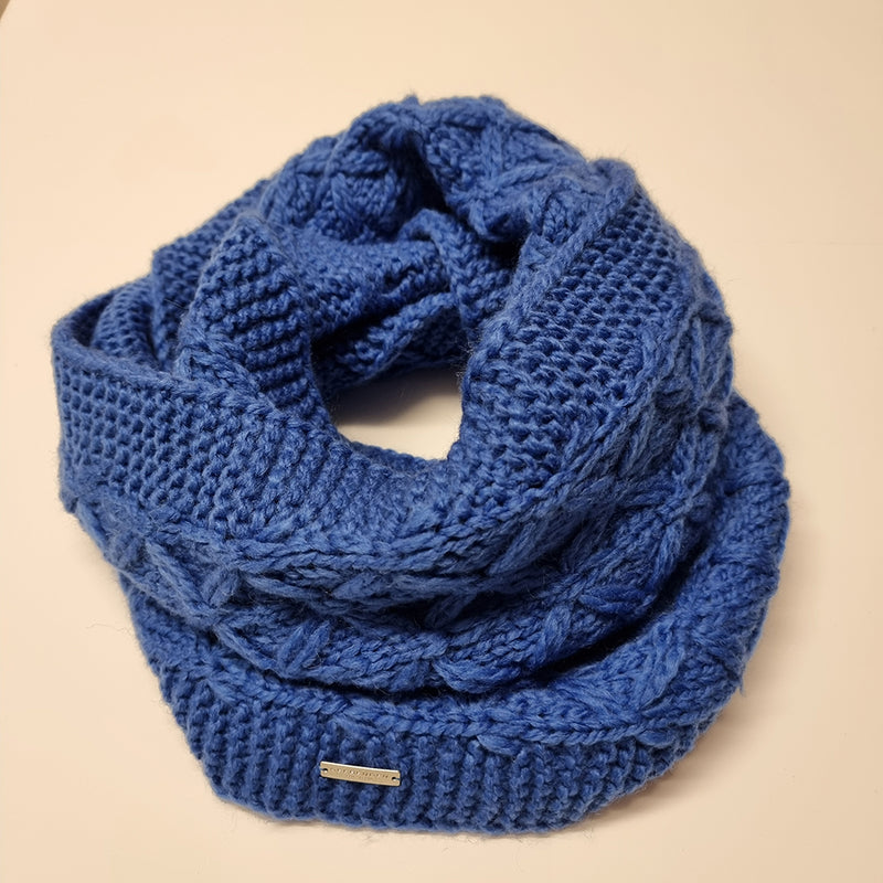seeberger indigo knit loop scarf