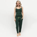 cyberjammies forest green modal vest top