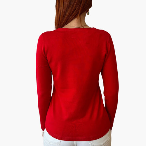 Basic V Neck Long Sleeve Top