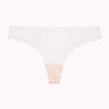 White lace underwear on a white background