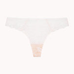 White lace underwear on a white background