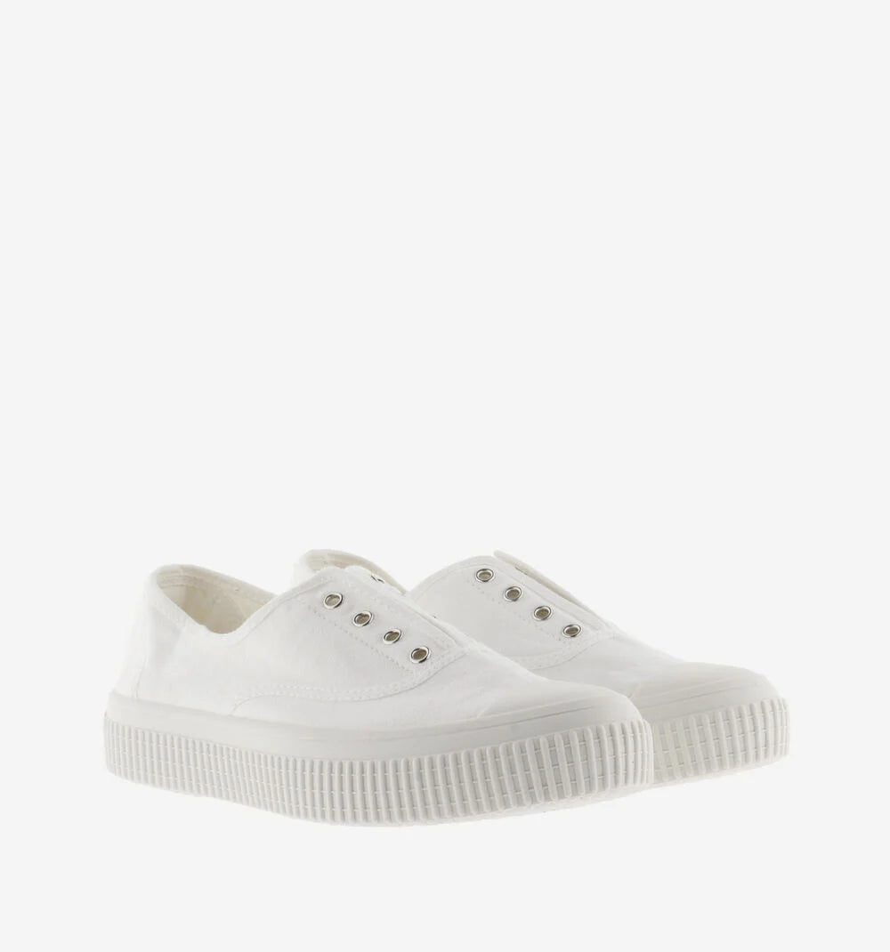 1915 Re Edition White Canvas Elastic Plimsoll Victoria SHEEN UNCOVERED Sheen Uncovered