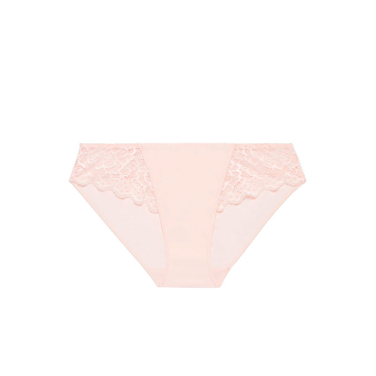 pink lace underwear on a white background
