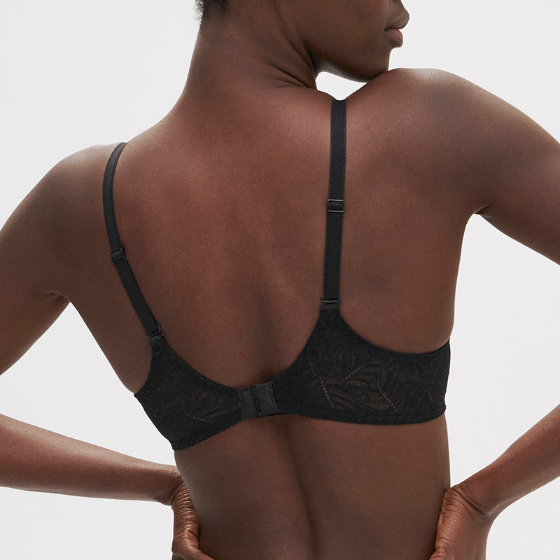 black lace bra back