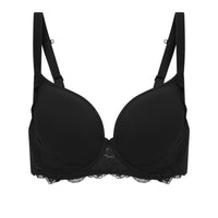 black smooth t shirt bra