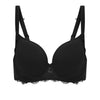 black smooth t shirt bra