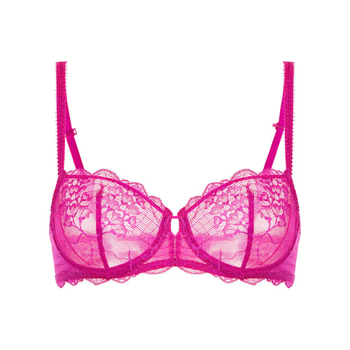 simone perele pink half cup bra