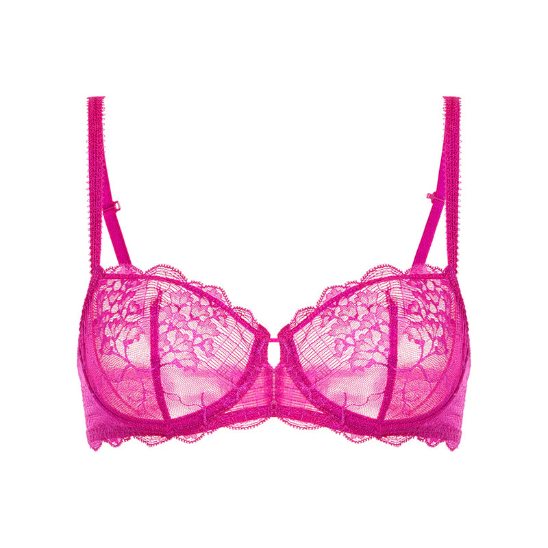 simone perele pink half cup bra