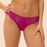 pink lace brief front