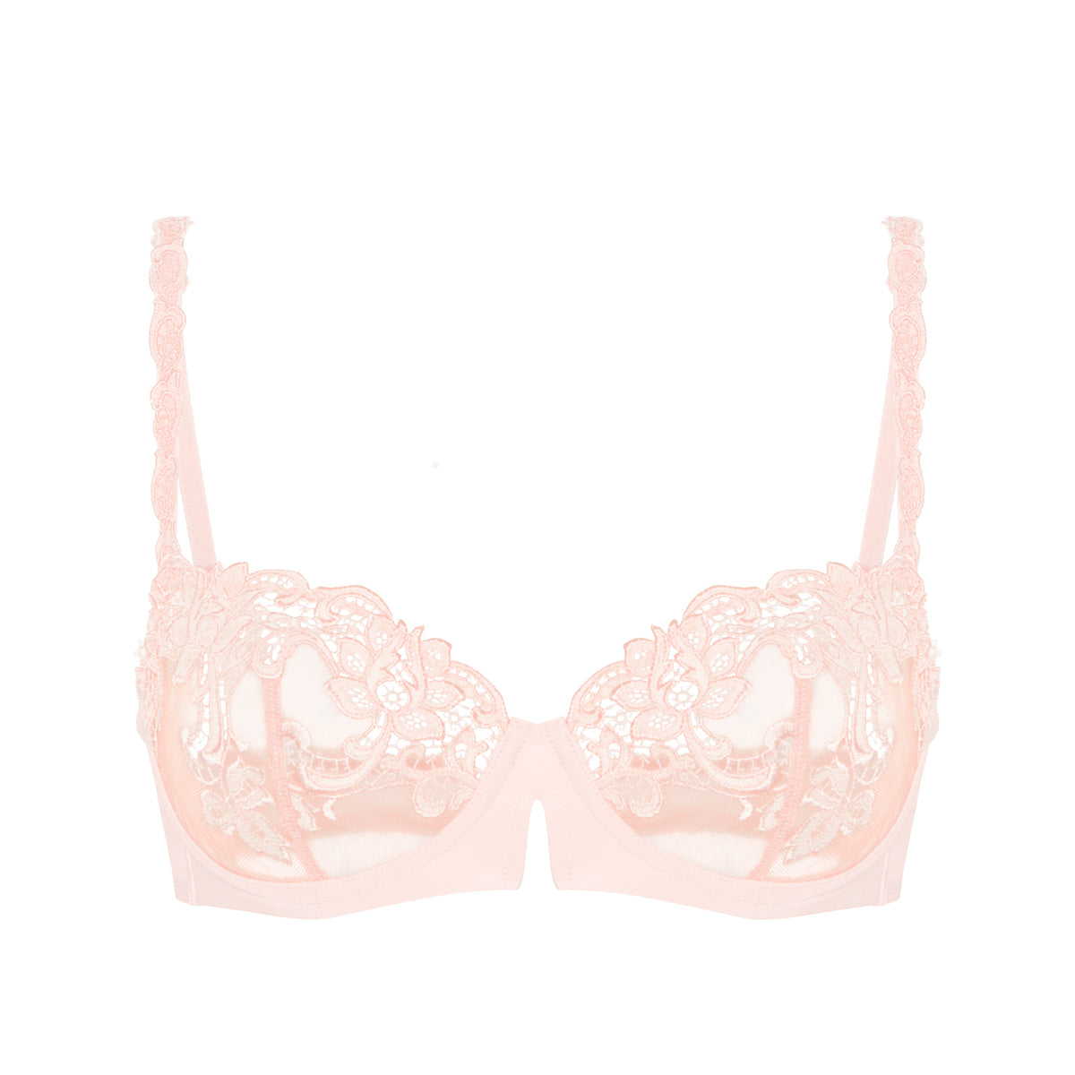 pink balconette bra