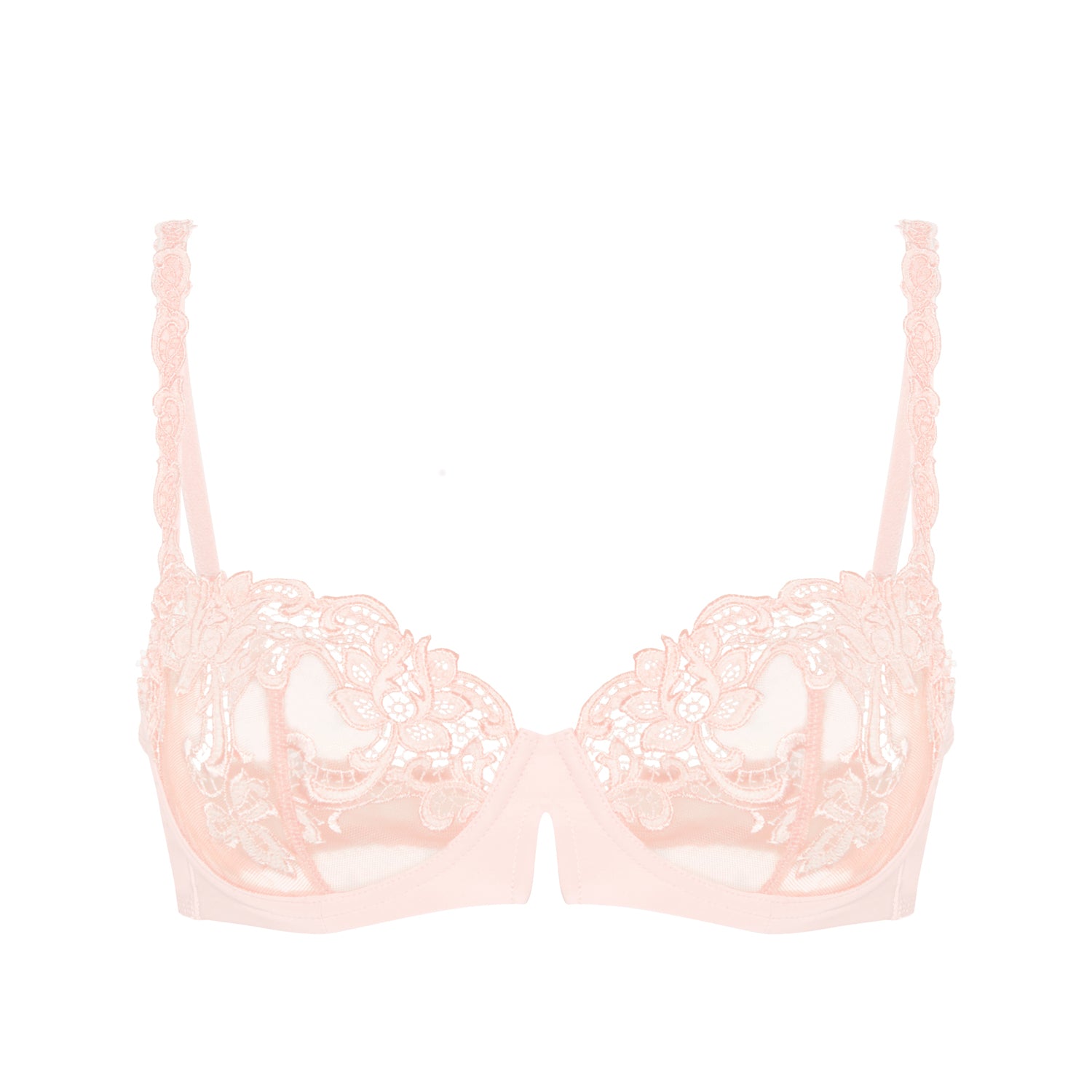 pink balconette bra