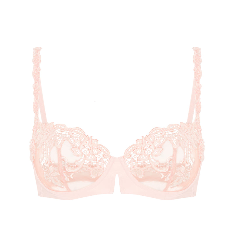 pink balconette bra