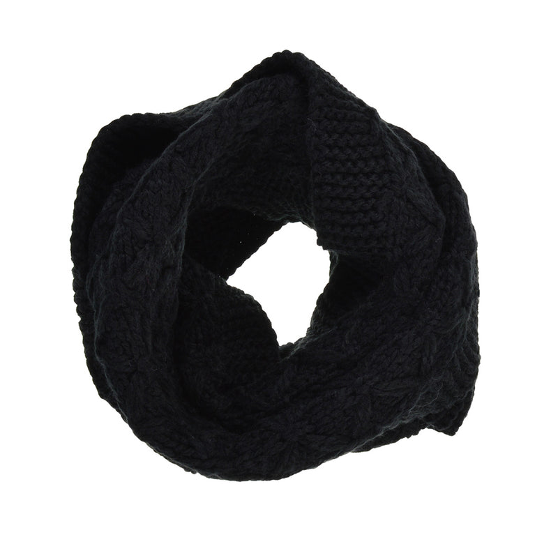 knit black scarf