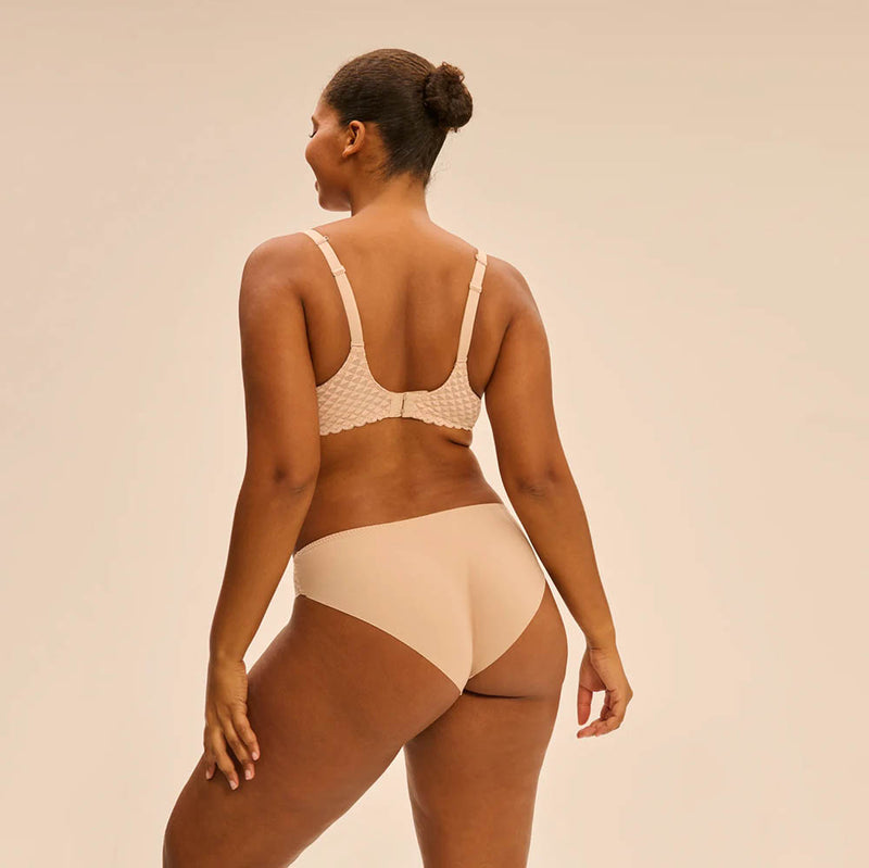 nude basic bra and knickers back