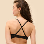 black racer back bra