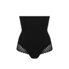 black high waist control brief