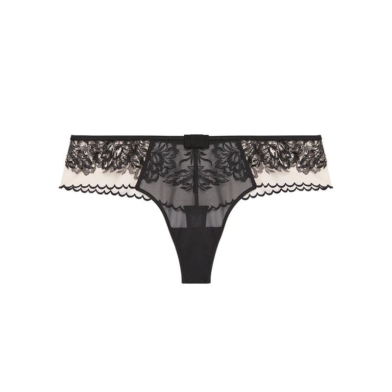 simone perele black lace thong