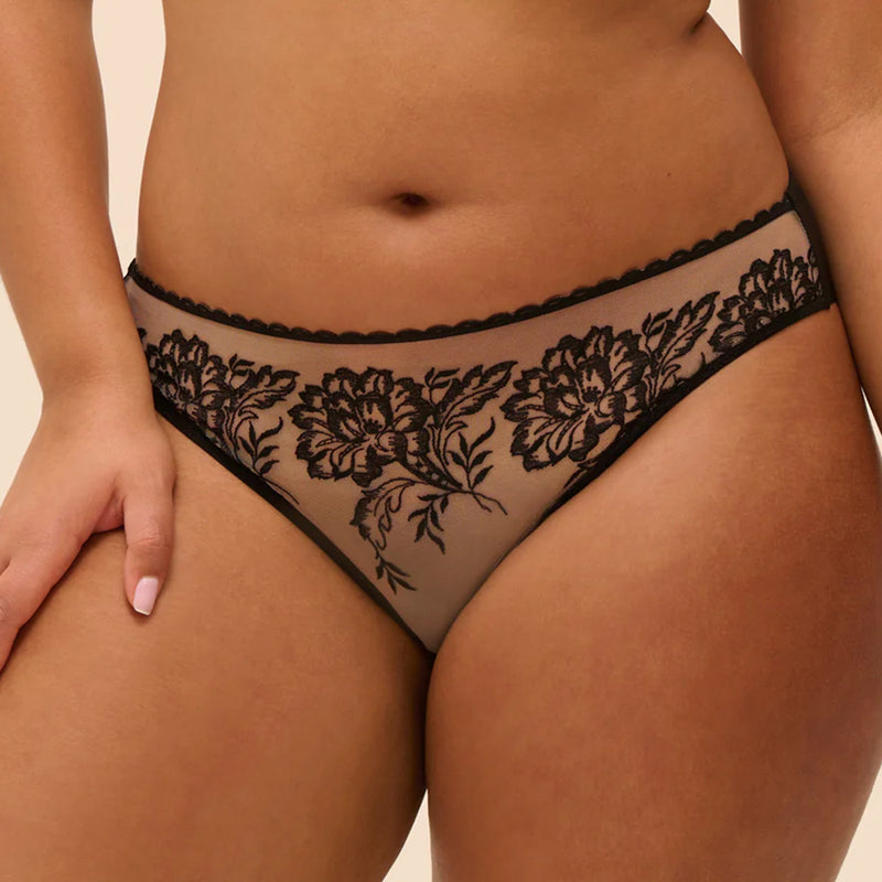simone perele black lace brief