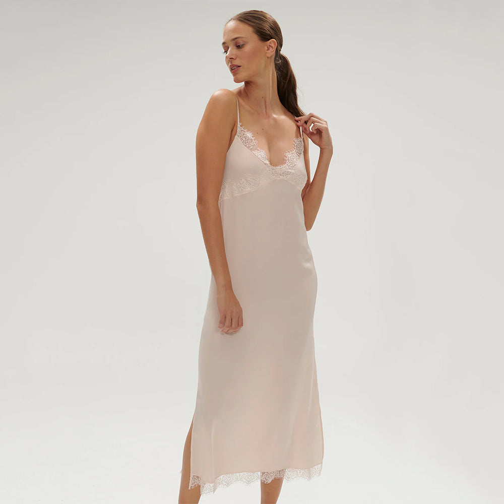 Long night dress with buttons hotsell