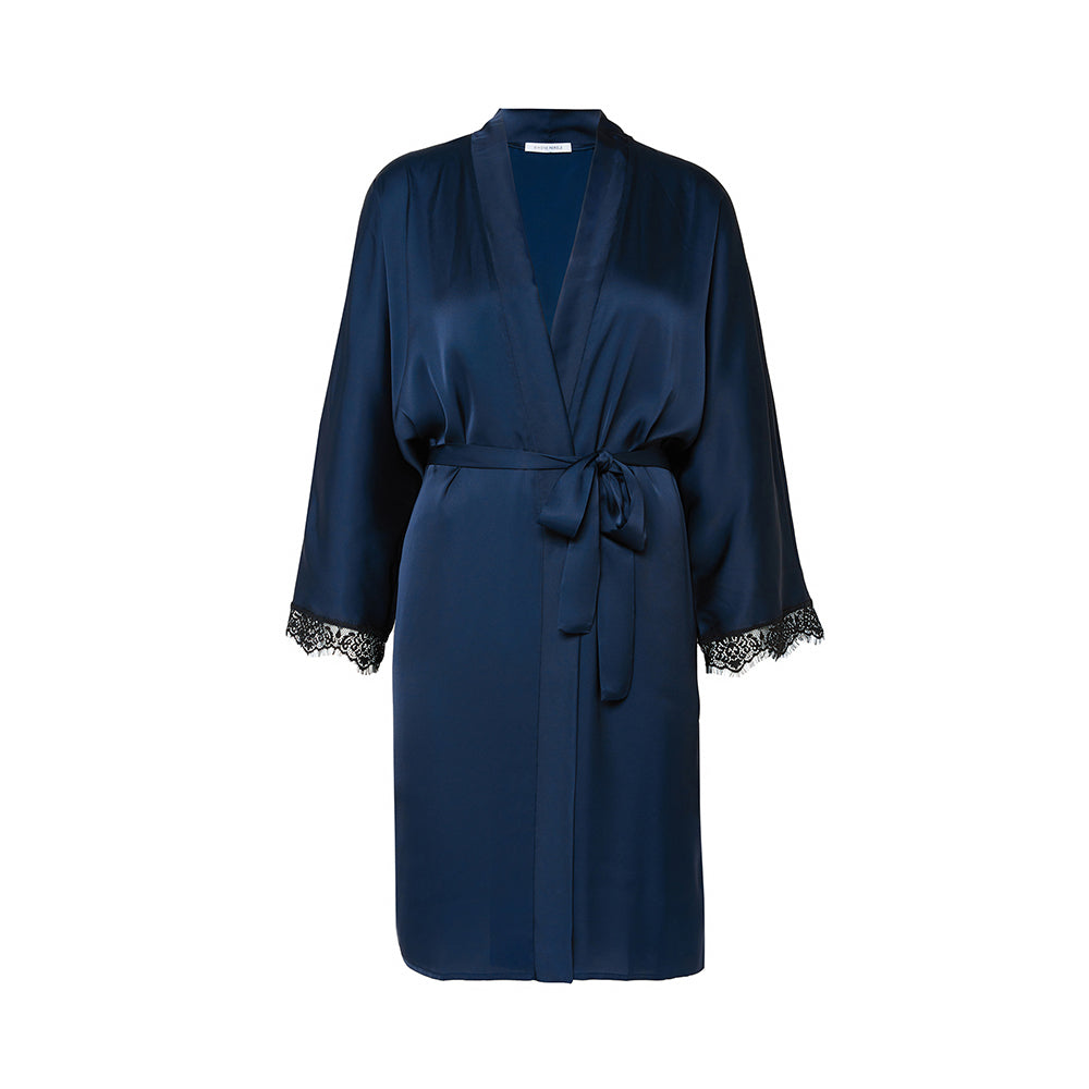 blue dressing gown