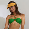 Bamboo Solid Hyper Green Bandeau Bikini Top