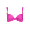 Bamboo Solid Intense Pink Underwired Bikini Top
