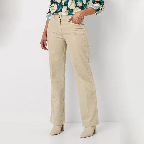 toni flared corduroy trousers cream