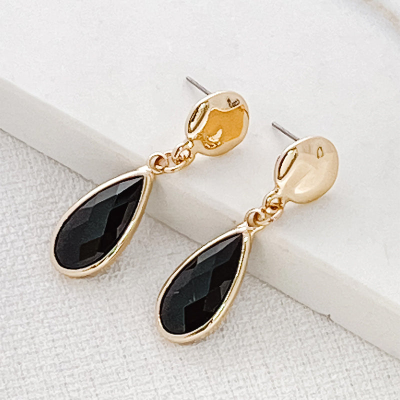 black and gold earrings
