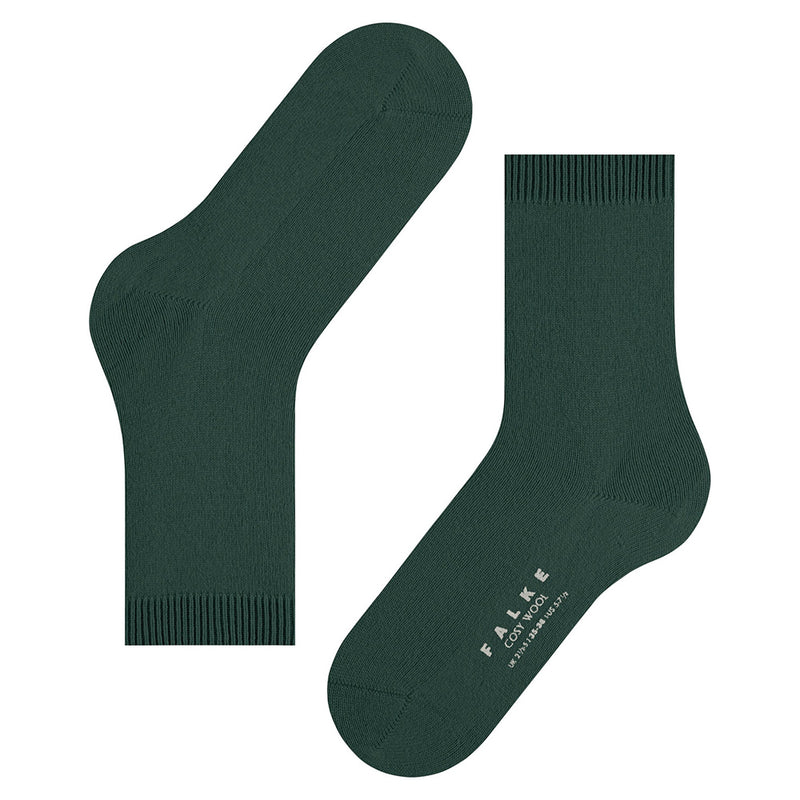 falke hunter green cosy wool socks