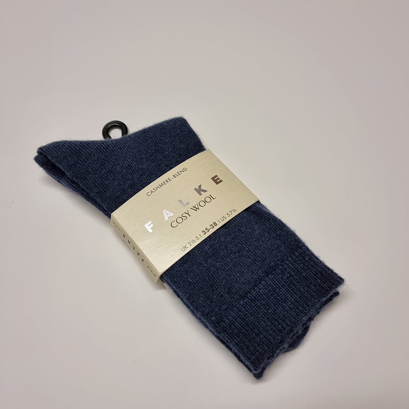 falke cosy wool socks navy