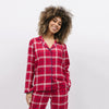 Noél Womens Super Cosy Check Pyjama Top