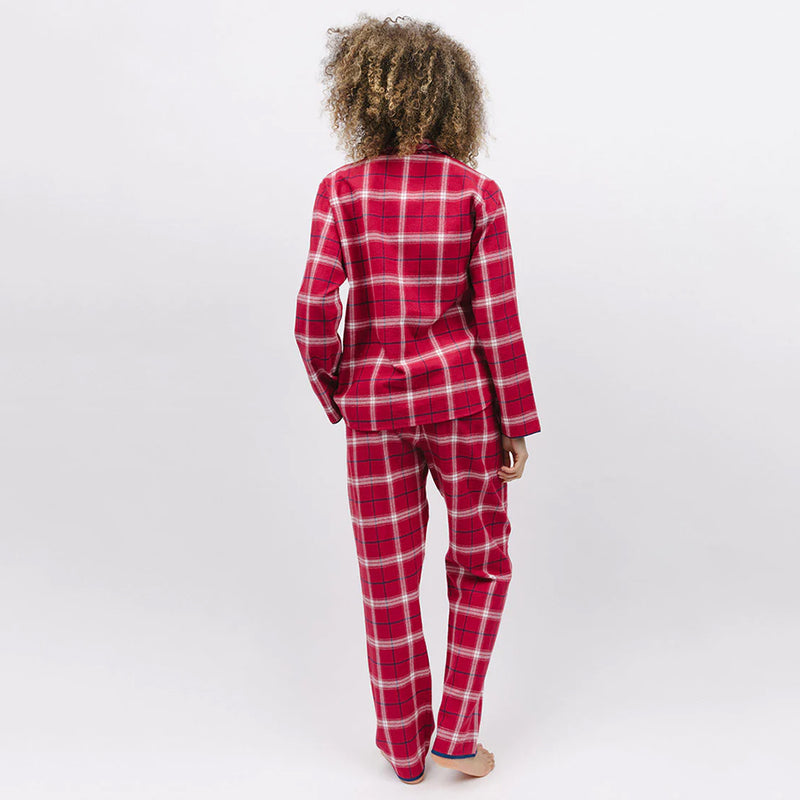 Noél Womens Super Cosy Check Pyjama Top