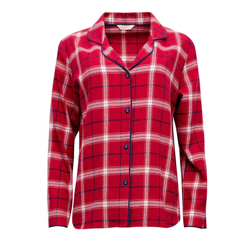 Noél Womens Super Cosy Check Pyjama Top