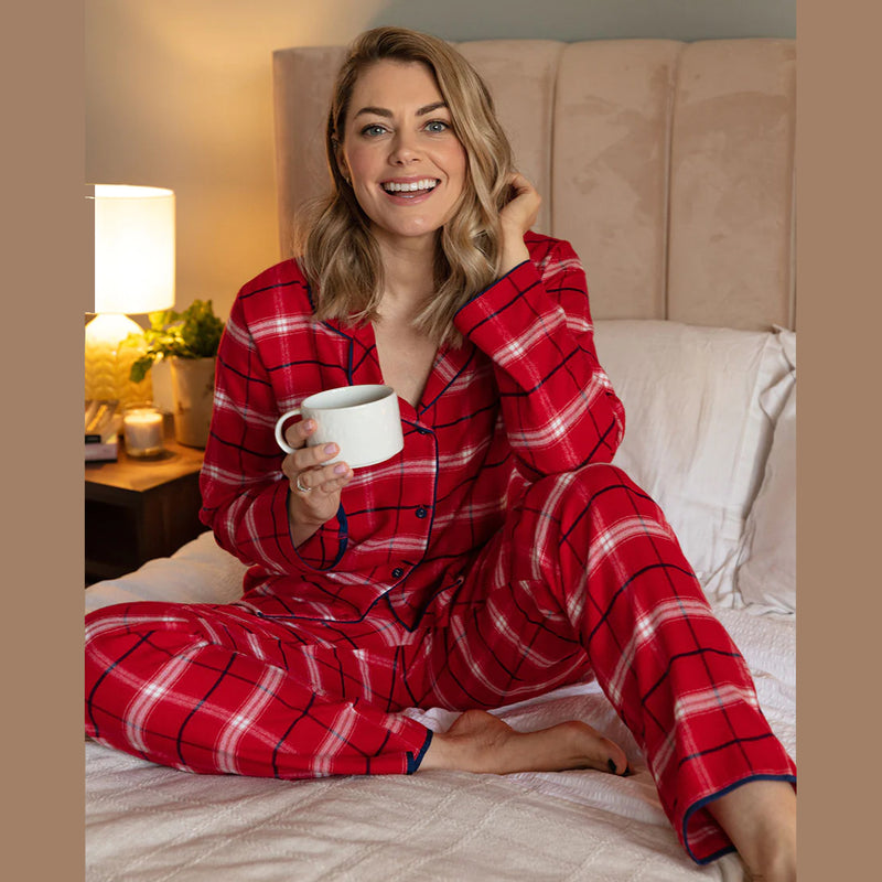 Noél Womens Super Cosy Check Pyjama Bottoms