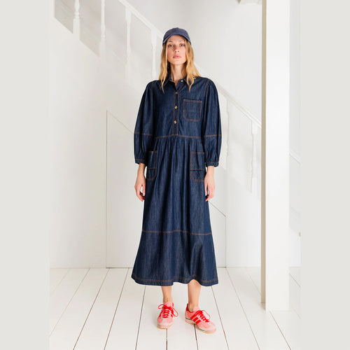 bonte midi dress