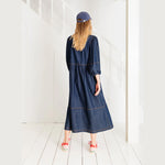 bonte long denim dress back