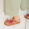 cropped gingham trousers detail