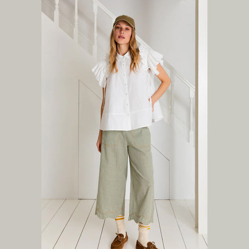 cropped gingham trousers