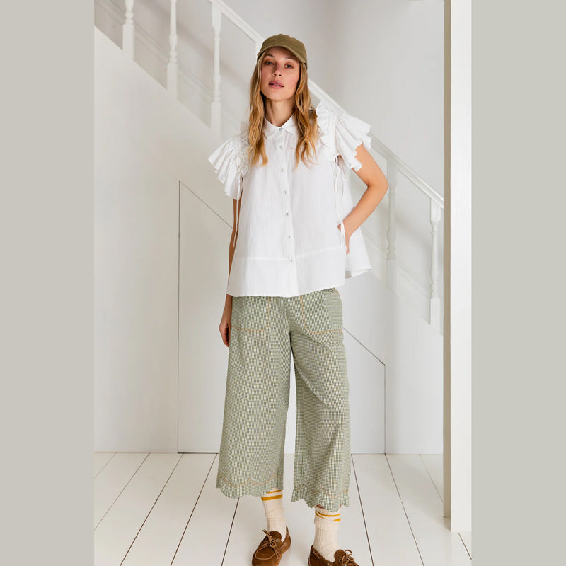 cropped gingham trousers