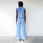 dr bloom aloha blue stripe top