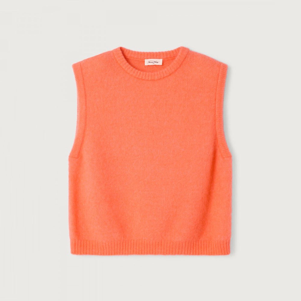 american vintage salmon melange sleeveless jumper