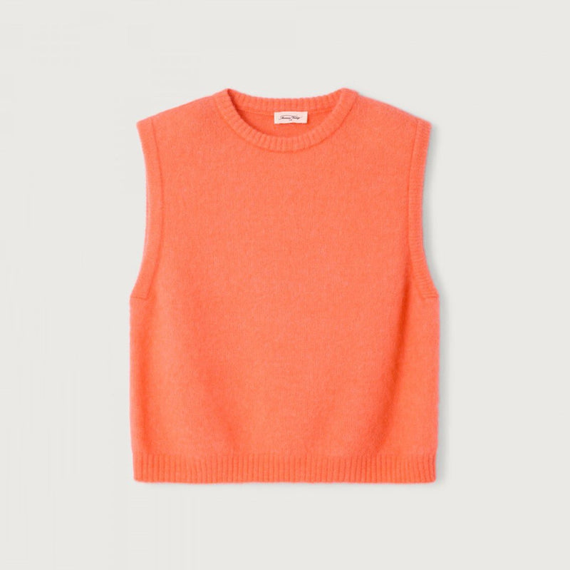 american vintage salmon melange sleeveless jumper