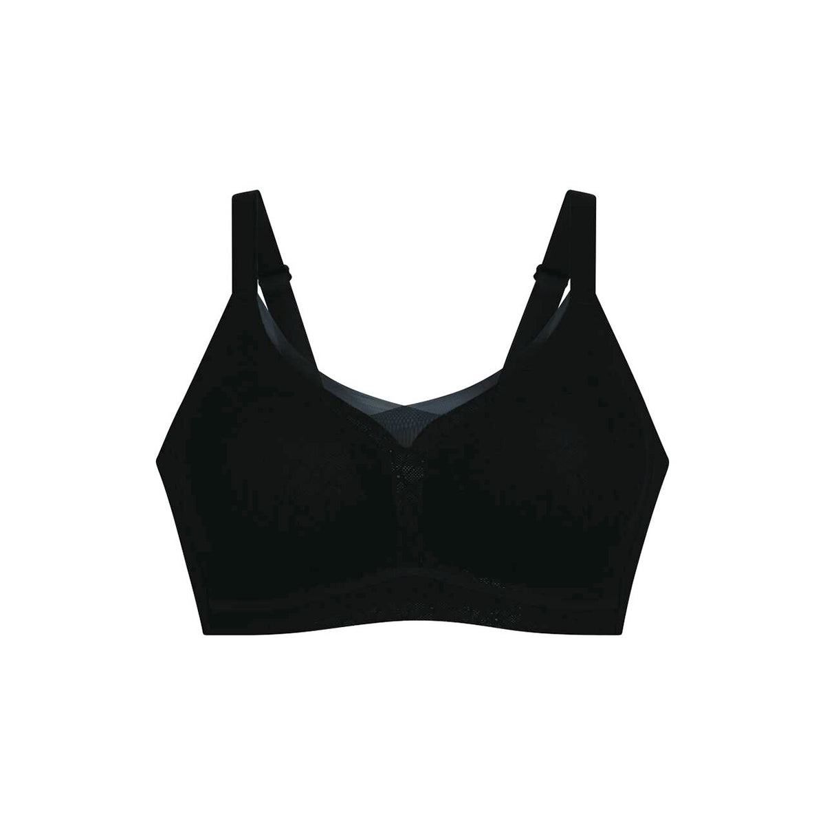 black sports bra on a white background