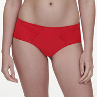 red bikini bottom on a white background