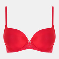 chantelle red t shirt bra