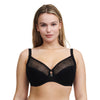 chantelle black underwired bra