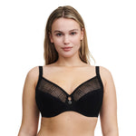 chantelle black underwired bra