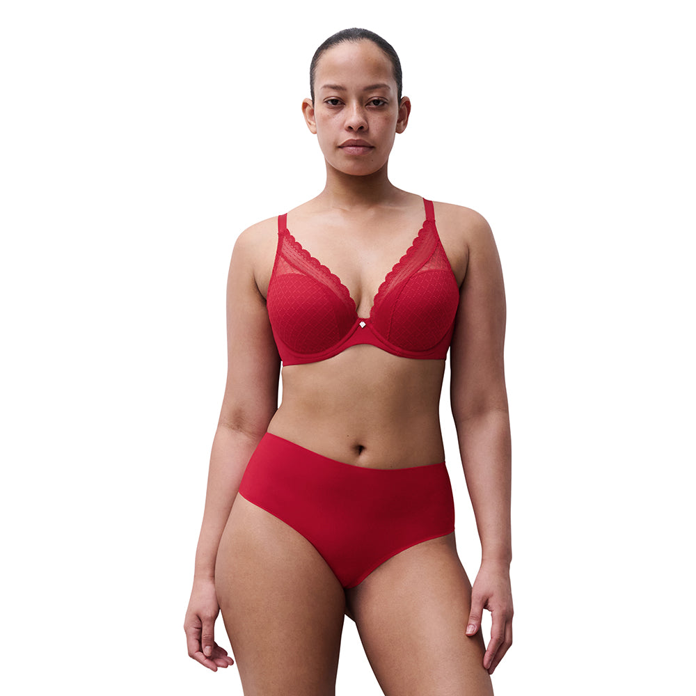 norah chich red lingerie set