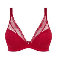 red bra with lace details fropm chantelle